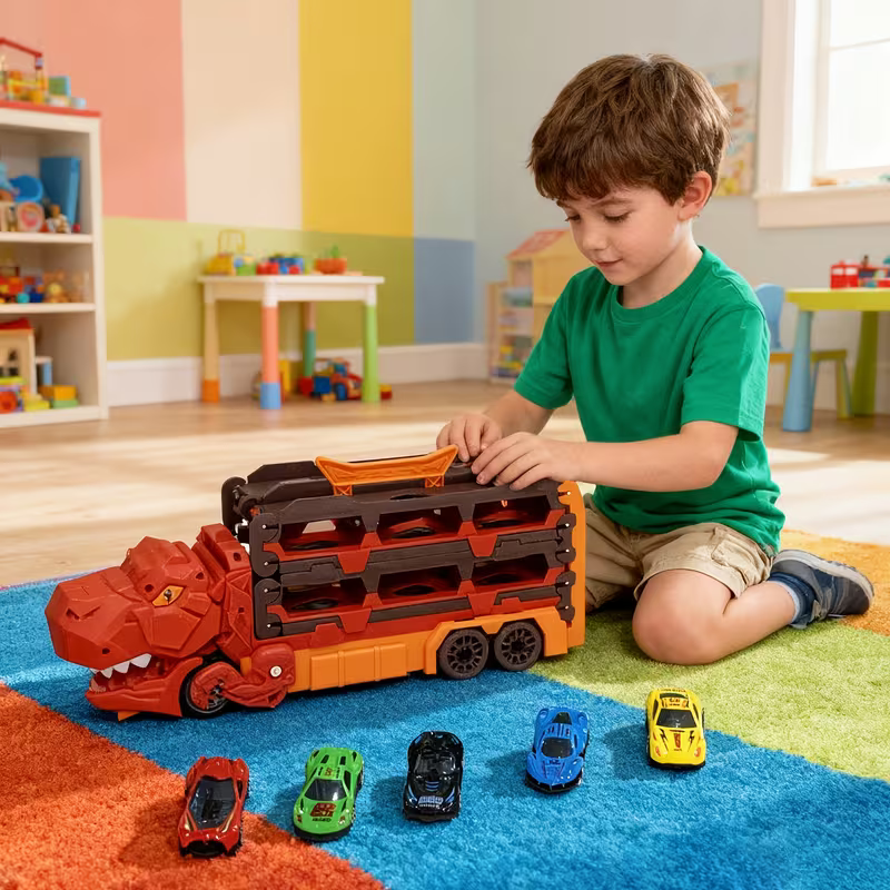 JurassicTruck™ – Stoer & Leuk – Opvouwbare Dino Transportwagen