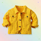 Candy Color Spijkerjas – Lichtgewicht Denim Jacket voor Kinderen