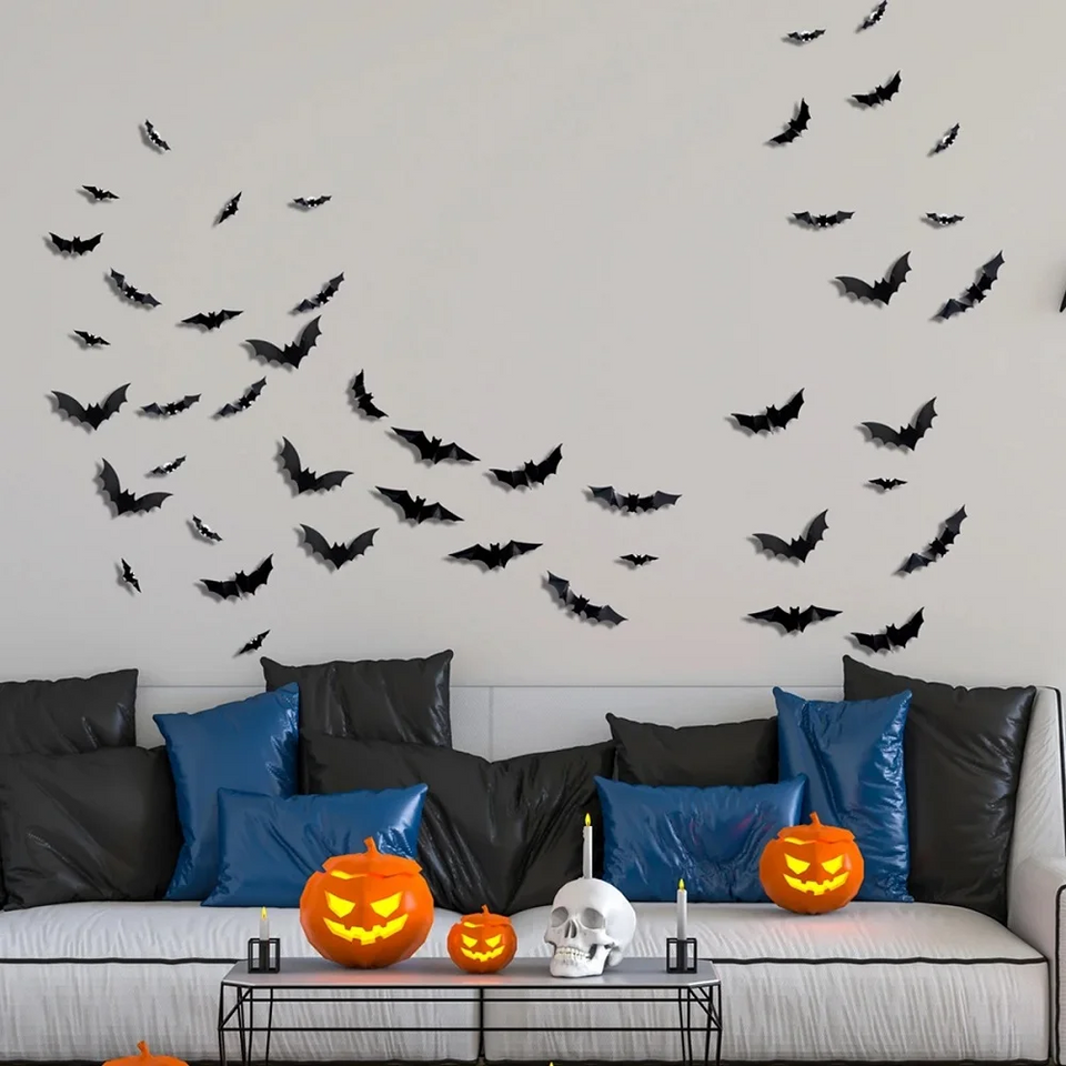 SpookyGlow – Griezelig & Sfeervol – Halloween Vleermuis LED Wanddecoratie