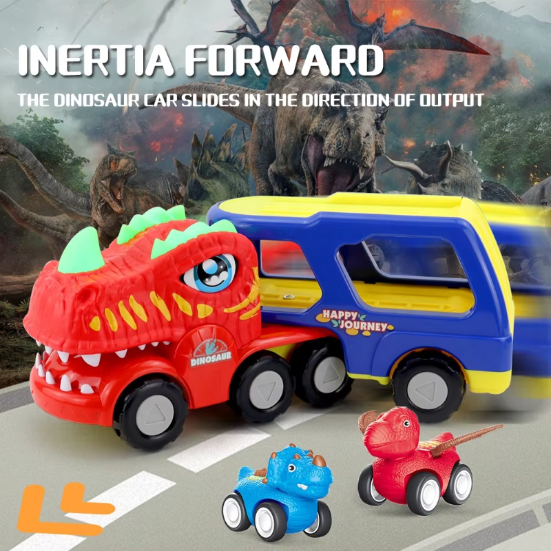 DinoDrive – Creatief & Avontuurlijk – 5-in-1 Vrachtwagen Speelset