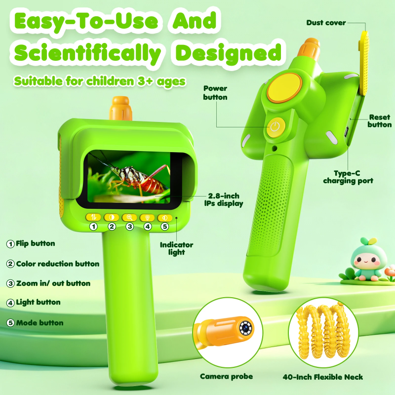 JuniorExplorer – Educatief & Ontdekkend – Borescoopcamera voor kinderen