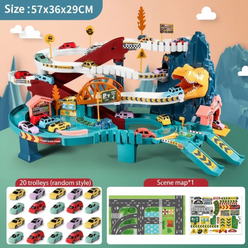 JurassicRun – Stoer & Leerzaam – Dino Racebaan met Auto’s