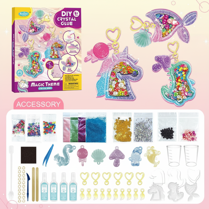 DIY Crystal Keychain Kit – Creatief & Speels – Sleutelhanger Knutselset