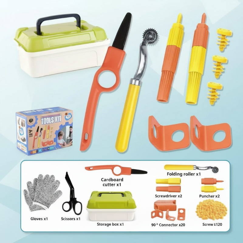 ToolMaster – Ultieme gereedschapsset voor kartonnen bouwers – Kindergereedschapsset