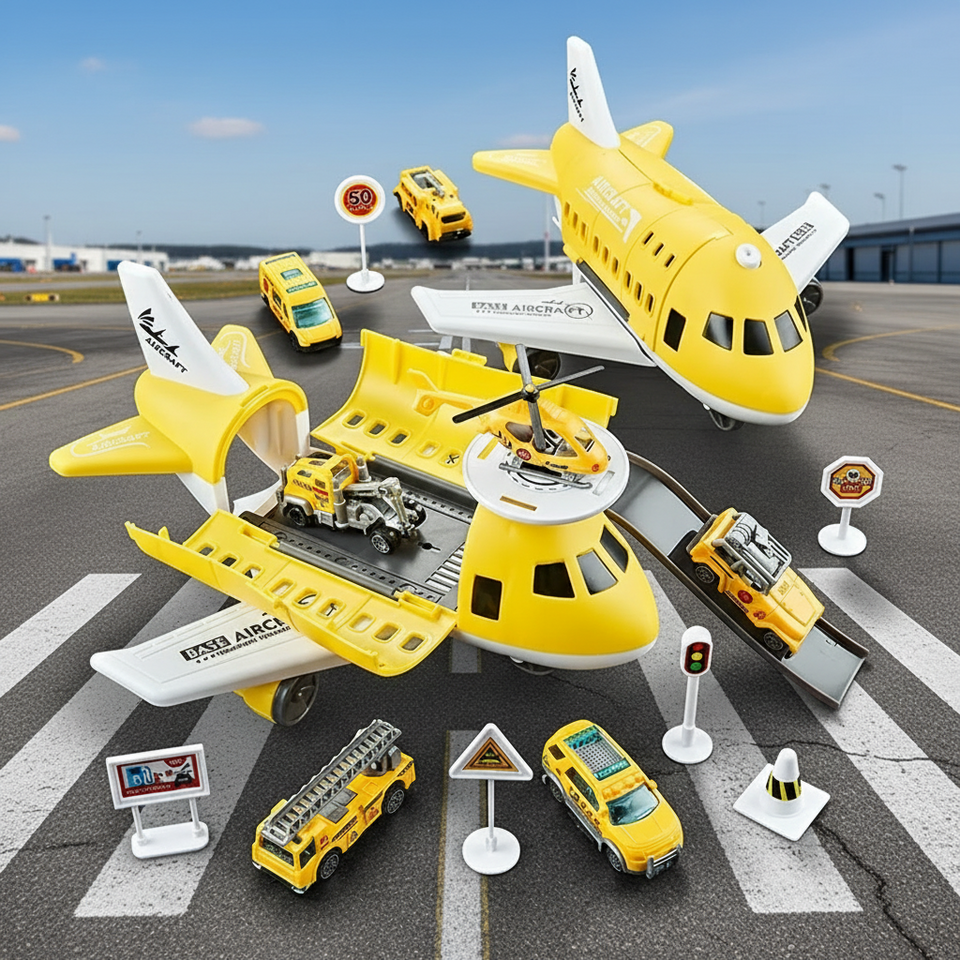MiniAirBase – Interactief & Educatief – Vliegveld Speelset Met Voertuigen