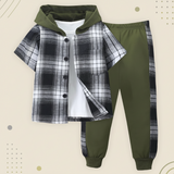 Boys Checkered Outfit – Trendy en comfortabel – Geruite Kinderkleding set