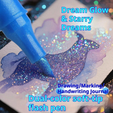 ArtShine – Kleurijk & Sprankelend – Dubbelzijdige Glitter & Lichtgevende Stiften Set