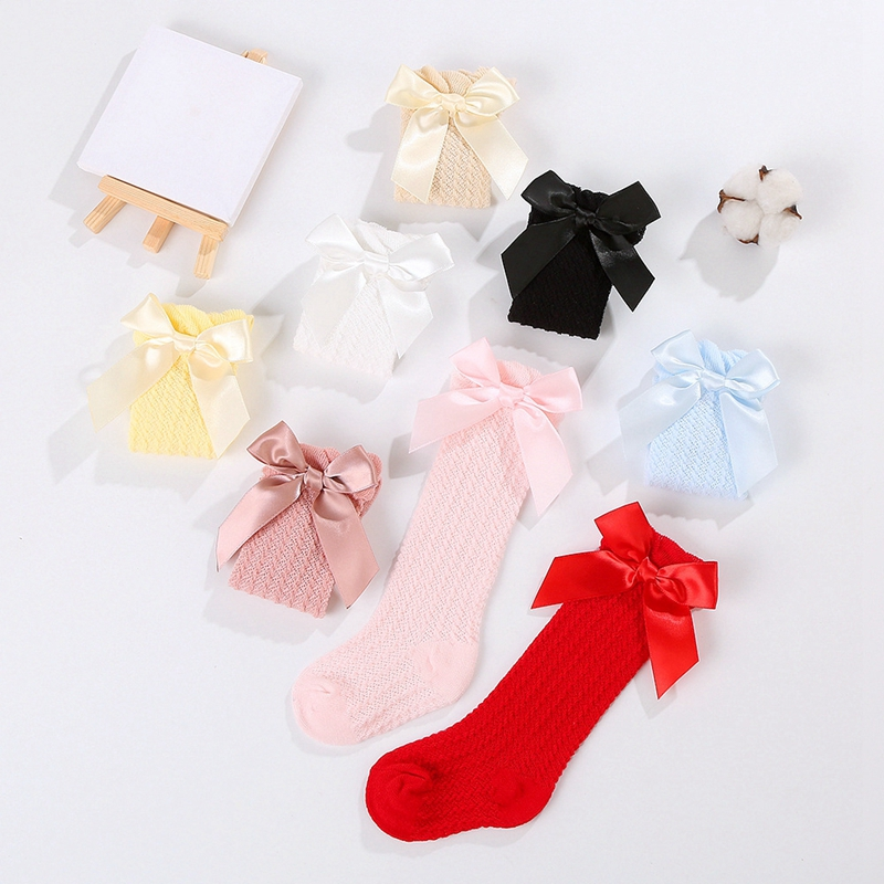 LittleCharm – Zacht & Stijlvol – Meisjes Kniekousen met Strik