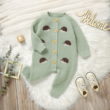 CozyHedge – Zacht & Warm – Gebreid Baby Jumpsuit met Egelprint