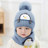 Mini Fashion™ - Schattig Pinguin Design - Kinder Muts & Sjaal