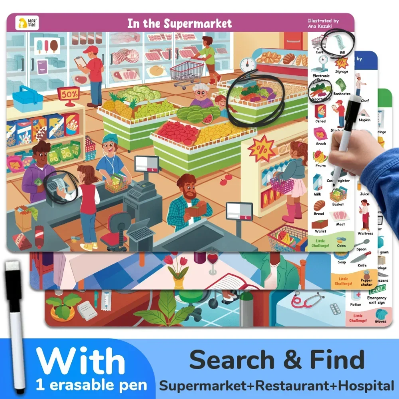 Search and Find Game – Leren & Speels – Activiteiten Boek