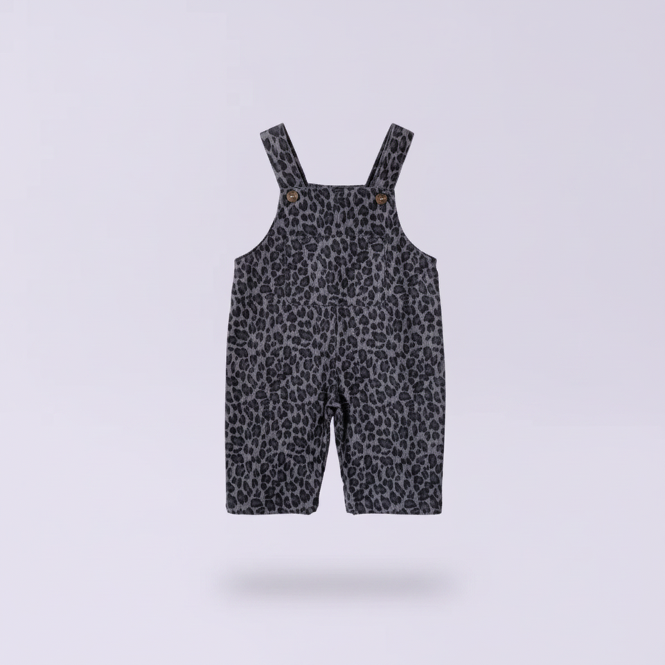 LeopardChic – Trendy & Comfortabel – Meisjes Tuinbroek met Luipaardprint