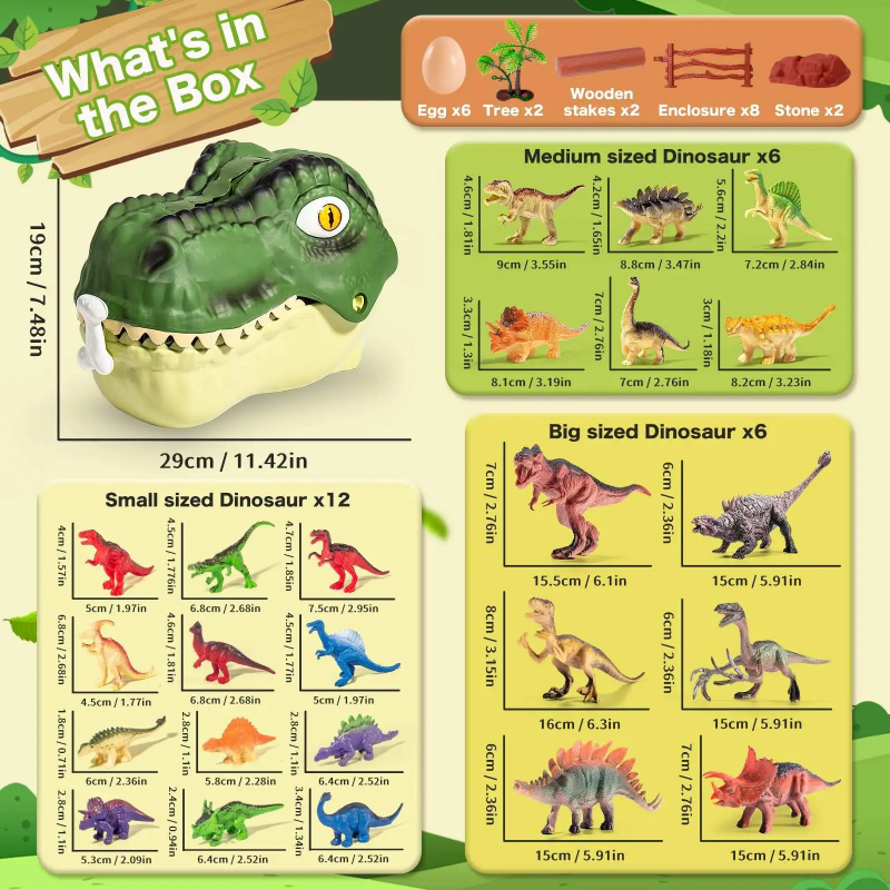 DinoWorld – Creatief & Realistisch – Dino Hoofd Speelset
