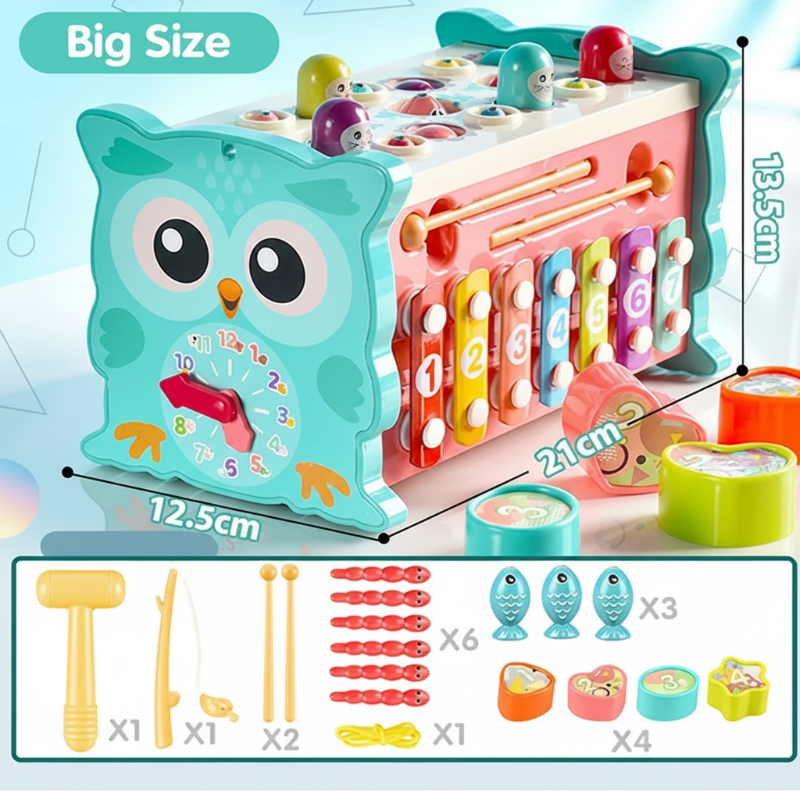 Montessori Hammering Toy – Motoriek & Leren – 8-in-1 Speelset