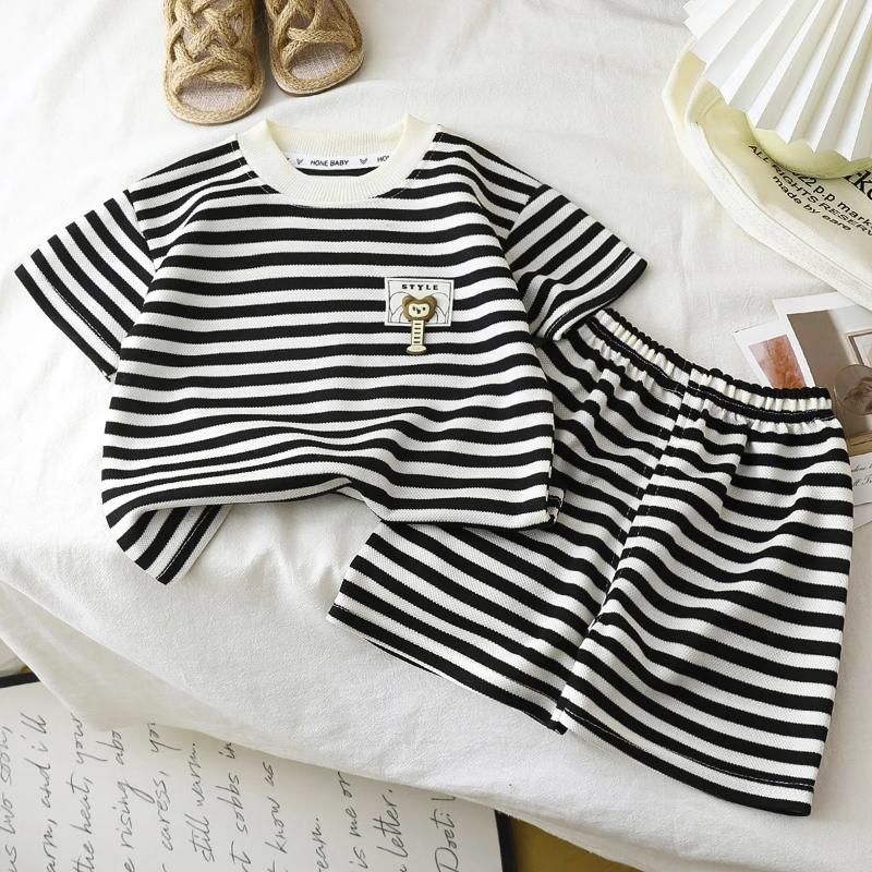 Kids Stripe Outfit – Trendy & Comfort – Zomer Kinder Outfit