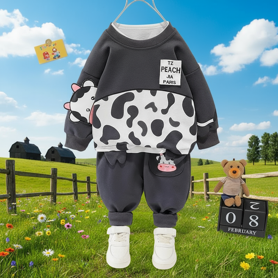Mini Fashion™ - Warm & Zacht – Tweedelige Kinder Kleding Set