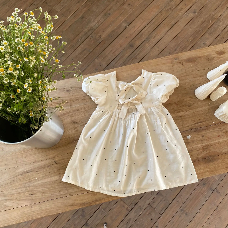 LittleTwinkle – Zacht & Comfortabel – Kinderjurk Met Dubbele Strikken