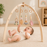 Wooden Baby Rattle Toy – Sensorisch & Veilig – Baby Gym