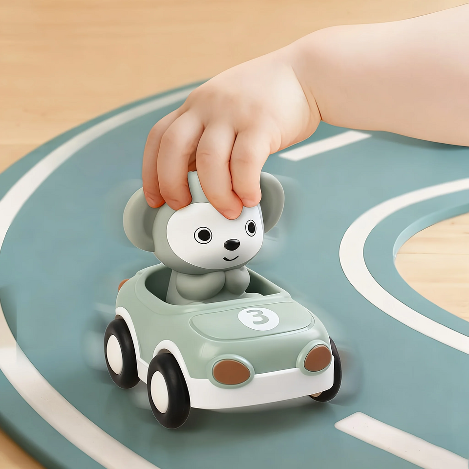 AnimalRide – Speels & Schattig – Silicone Dierenauto (3 stuks)