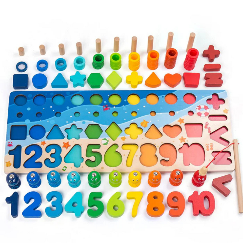 Woods™ | Ontwikkel de vaardigheden - Montessori houten speelbord