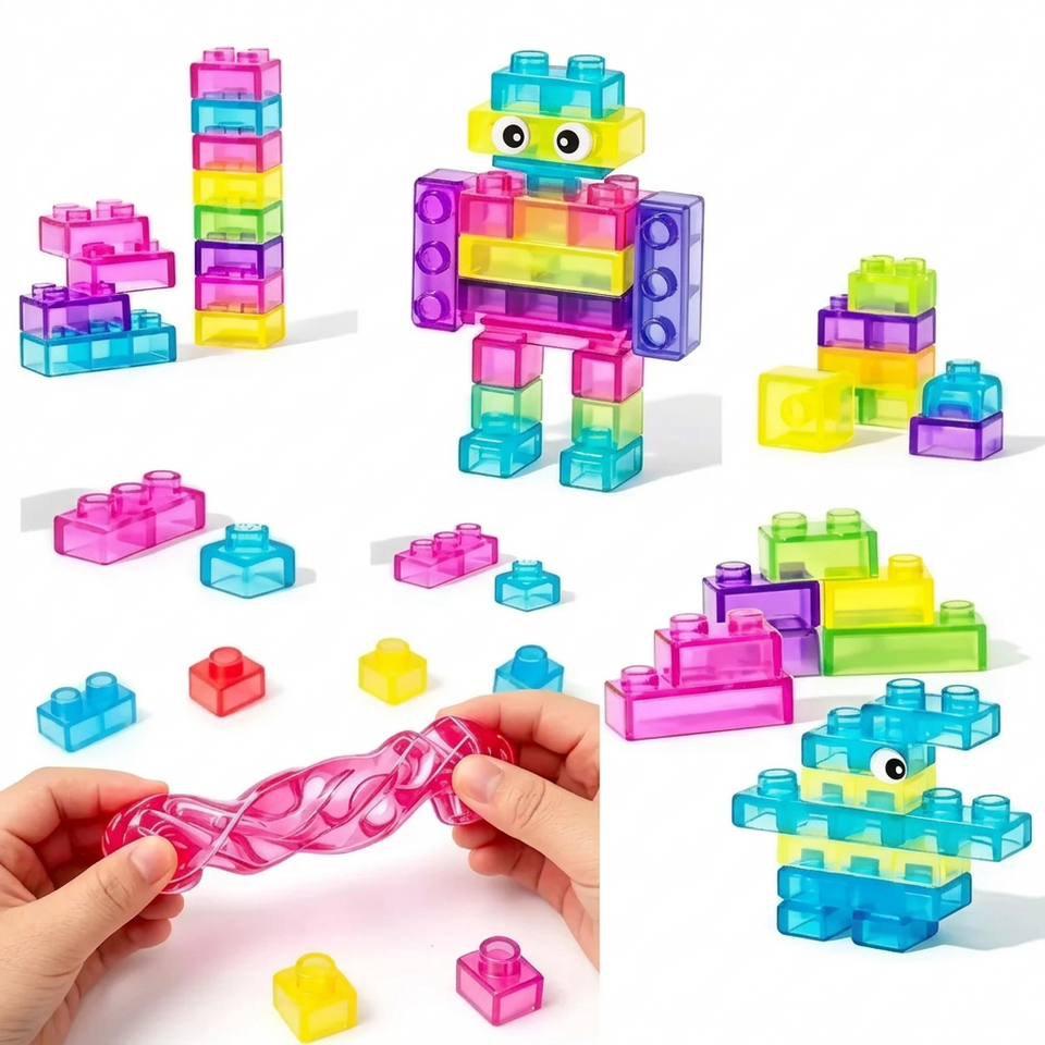 JellyBuild – Zacht & Creatief – Flexibele Jelly Bouwblokken