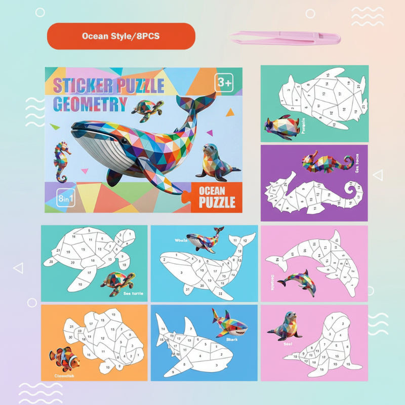 3D Sticker Puzzle – Creatief & Leerzaam – Geometrische 3D puzzel