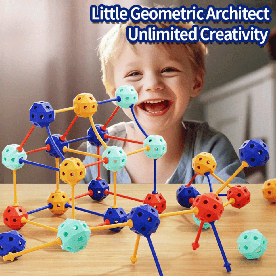 Connect Beads™ - Flexibele PVC kralen - 3D Geometrische bouwblokken