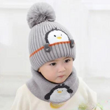 Mini Fashion™ - Schattig Pinguin Design - Kinder Muts & Sjaal