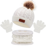 CozyPom – Warm & Zacht - Winterset met Muts, Sjaal en Handschoenen