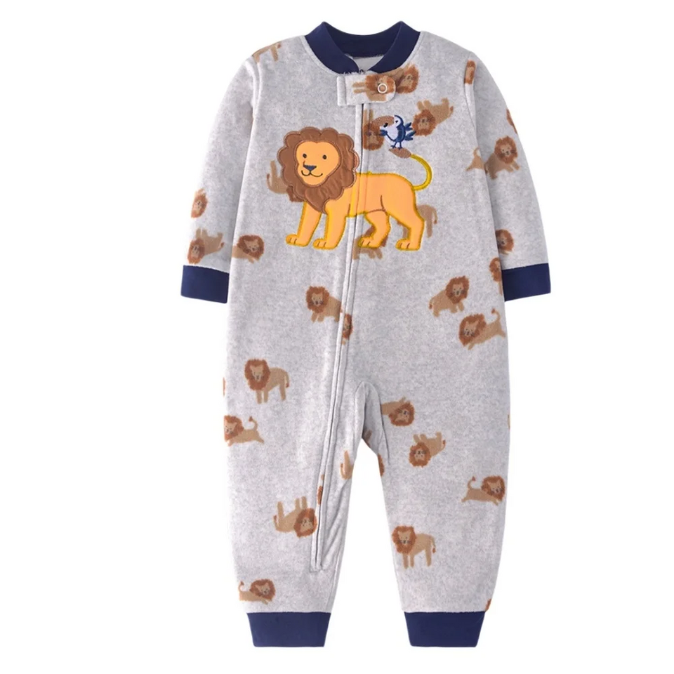 WarmBuddy – Schattig & Zacht – Baby Jumpsuit van Fleece met Cartoonprint