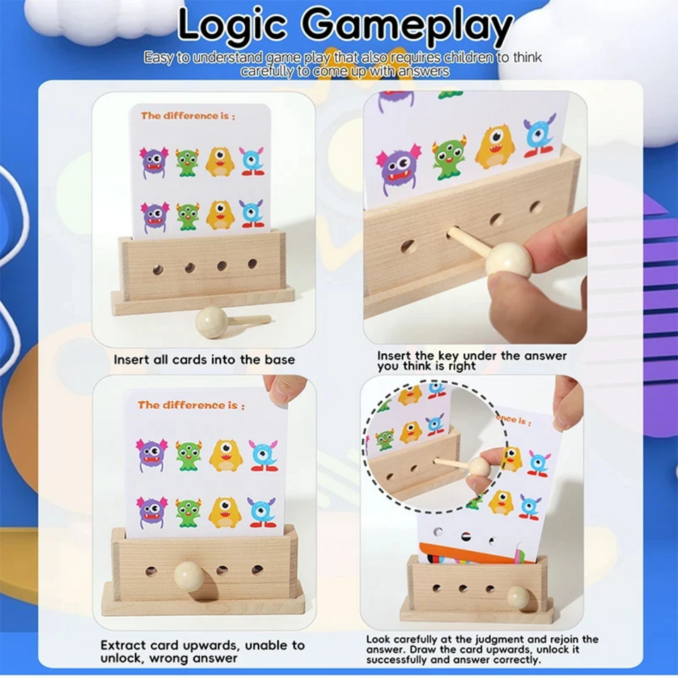 BrainyKids – Logisch & Leuk – Houten Educatief Kaartenspel