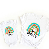Mini Fashion™ - Mama & Dochter - Matchende Shirt & Romper