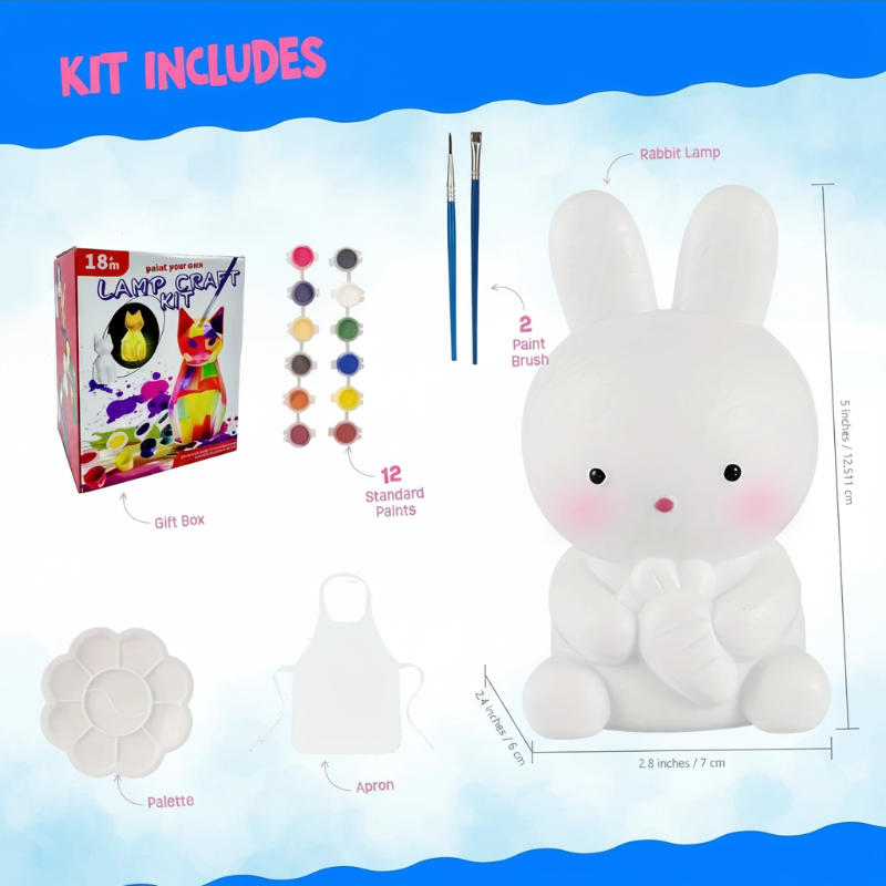 MiniCrafters – Creativiteit & Leren – DIY Lamp Dieren Schilderset