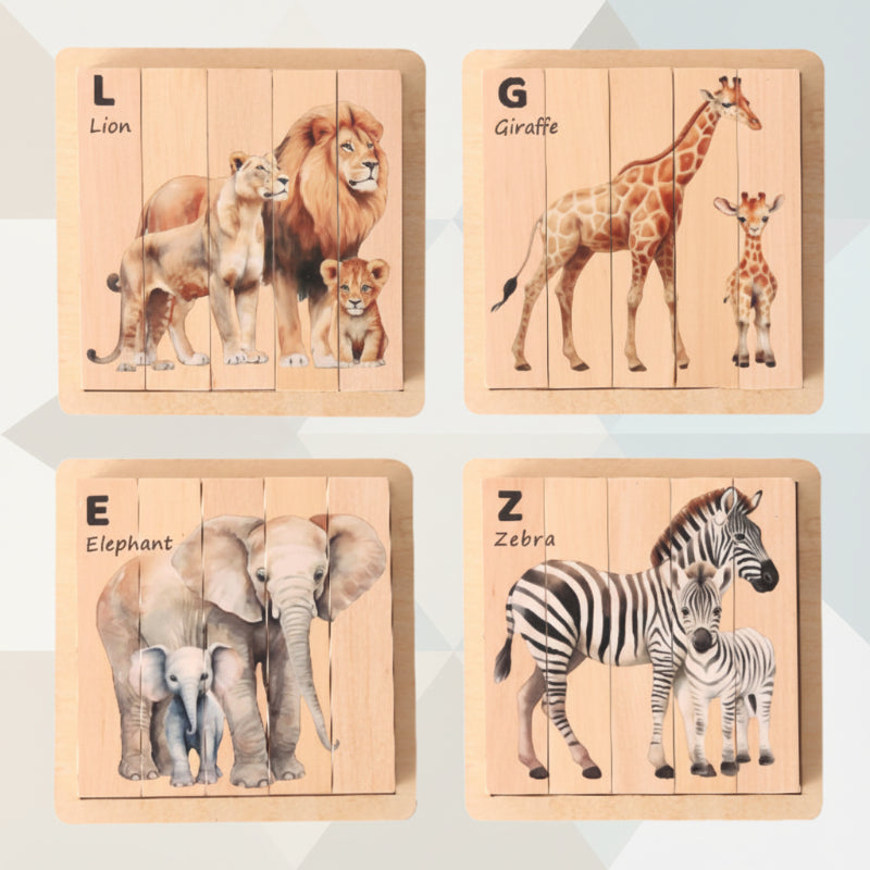ZooStack – Hout & Interactief – Dieren Blokken Puzzel