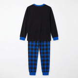 CozyChristmas – Feestelijk & Comfortabel – Familie Kerstpyjama met Blauwe Ruitjesbroek