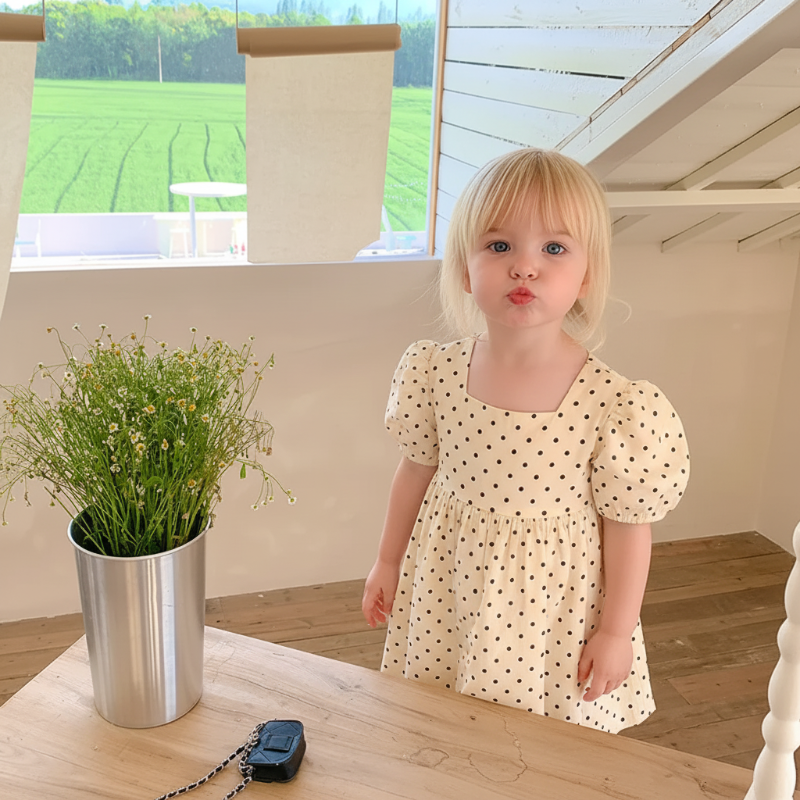 LittleTwinkle – Zacht & Comfortabel – Kinderjurk Met Dubbele Strikken