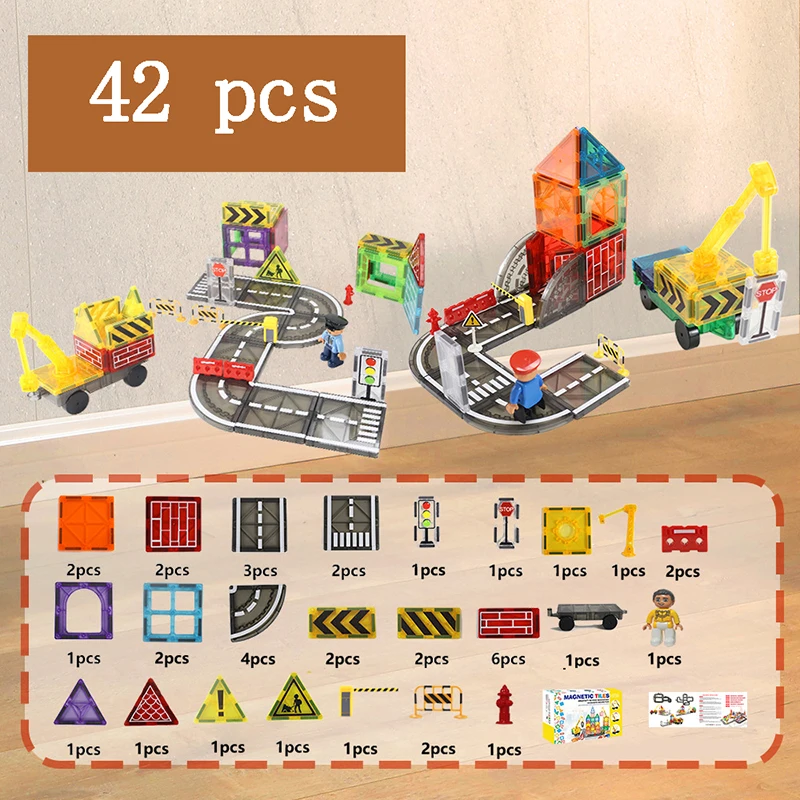 MagnetoTrack – Creatief & Speels – Magnetische tegels Autoset