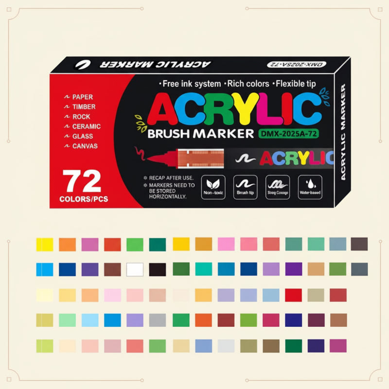 ColorCraft – Creatief & Duurzaam – Acrylmarkers met penseelpunt