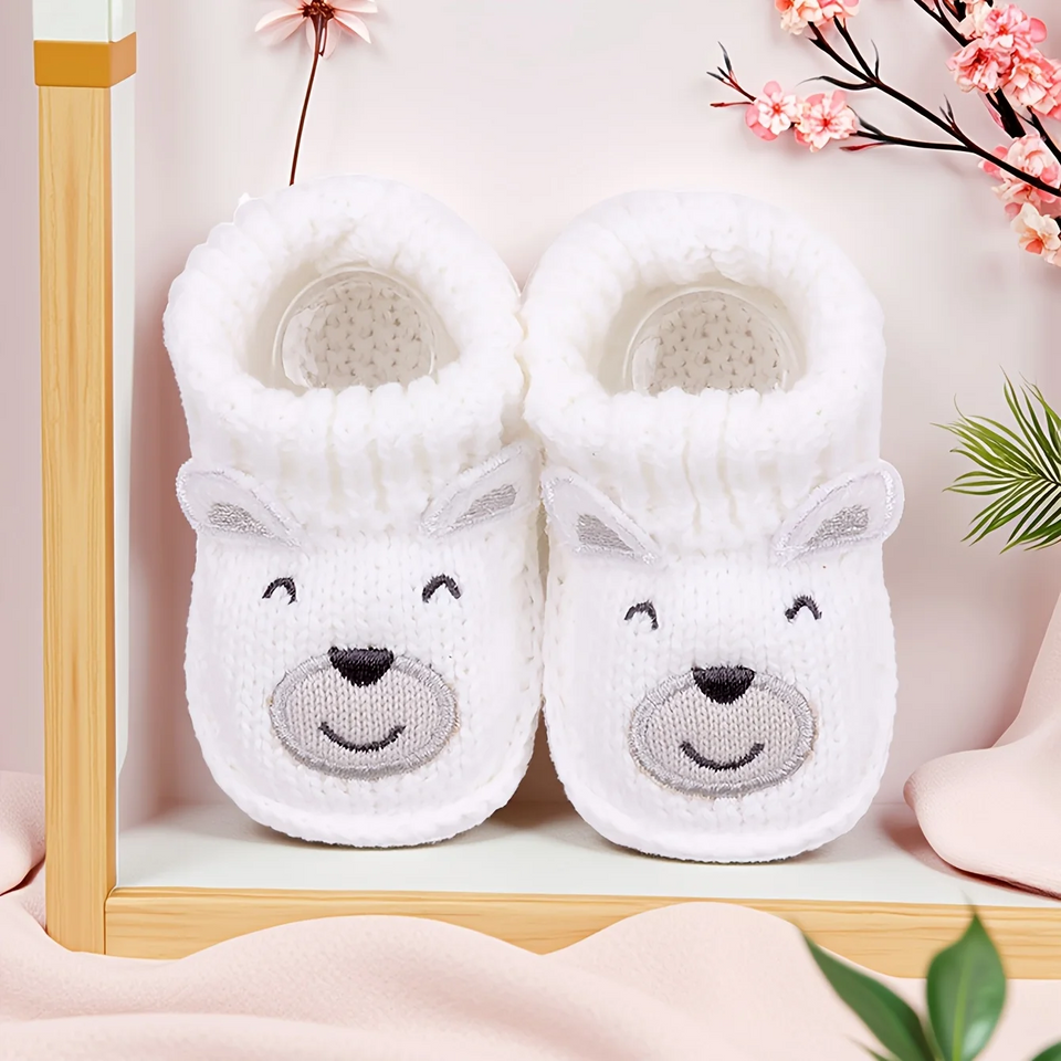 Mini Fashion – Gebreide Baby Sloffen (3-6 maanden)