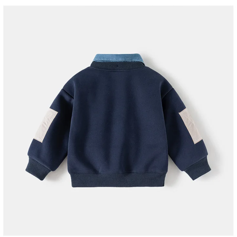 CoolJunior – Warm & Stijlvol – Jongens Trui met Denim Kraag