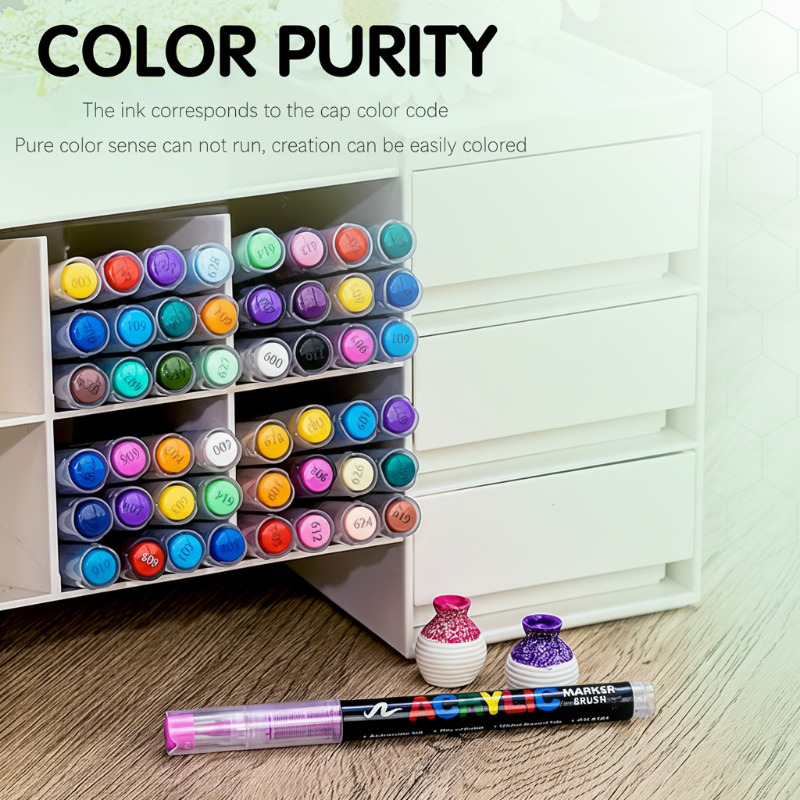 ColorCraft – Creatief & Duurzaam – Acrylmarkers met penseelpunt
