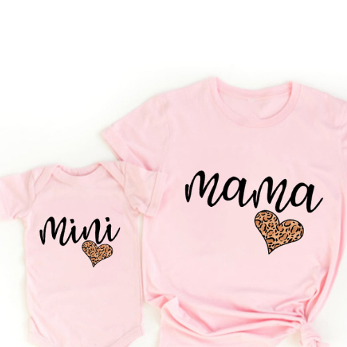 Mini Fashion™ - Mama & Dochter - Matchende Shirt & Romper