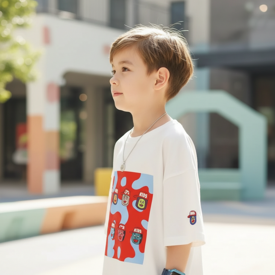 TinyTrend – Casual & Stijlvol – Kids T-shirt Met Kleurig Printontwerp