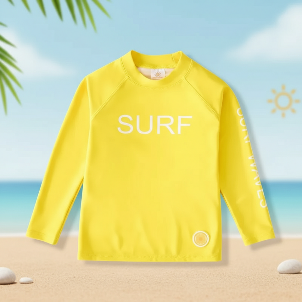 SunShield – Beschermend & Soepel – Kinder SurfShirt met Lange Mouwen en UPF 50+