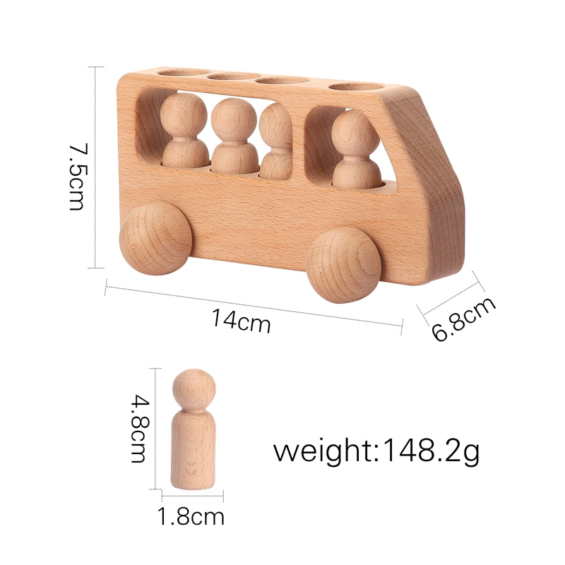 TrainCount –  Klassiek & Educatief – Houten Montessori Trein