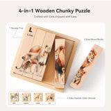 ZooStack – Hout & Interactief – Dieren Blokken Puzzel