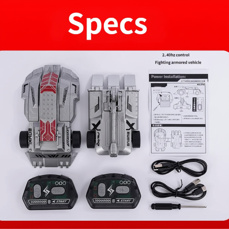 BattleCars – Duurzaam & Sterk – RC Pantserauto Set