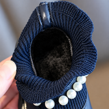 PearlCharm – Elegant & Schattig – Kinder Enkellaarsjes met Pareldetails