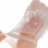 SweetFeet – Zacht & Schattig – Baby Sokken met Bloemen en Kanten