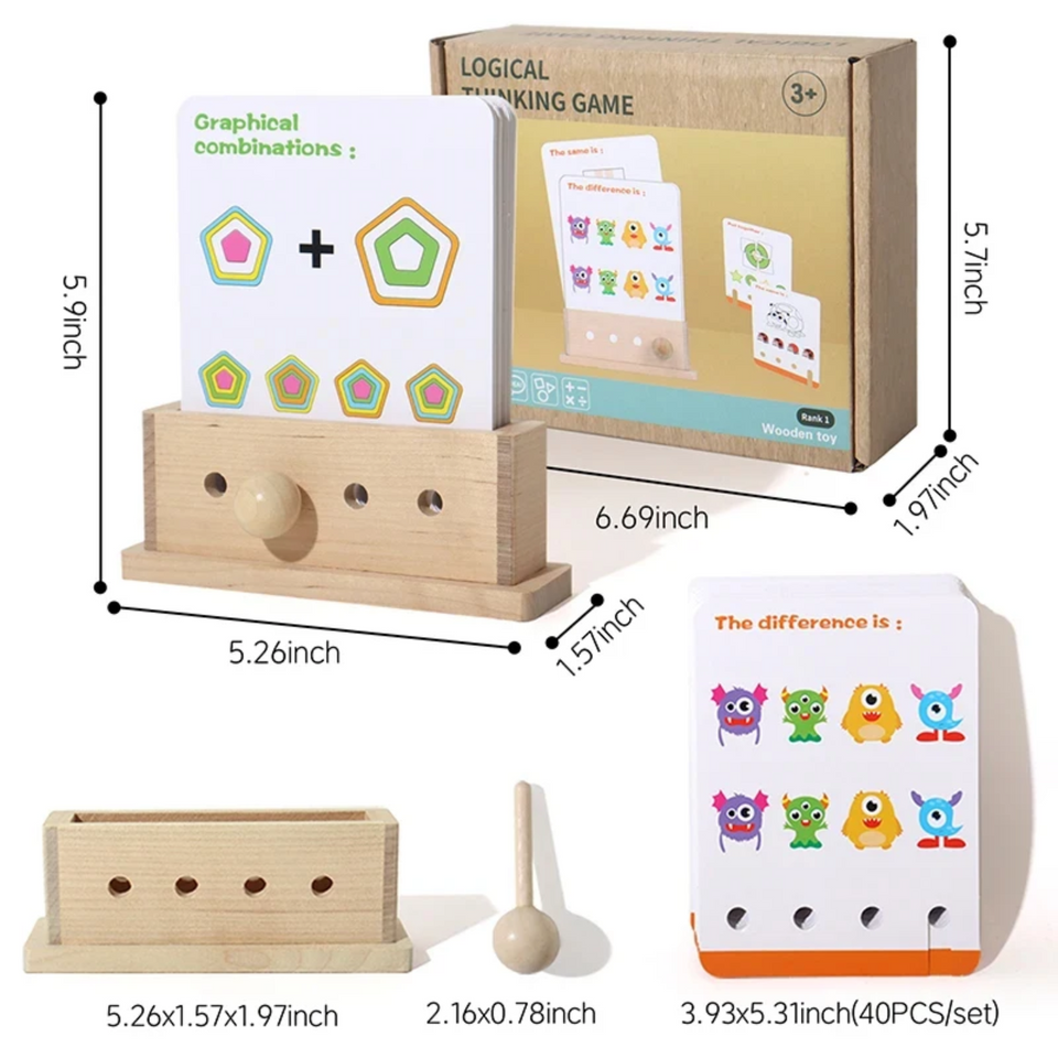 BrainyKids – Logisch & Leuk – Houten Educatief Kaartenspel